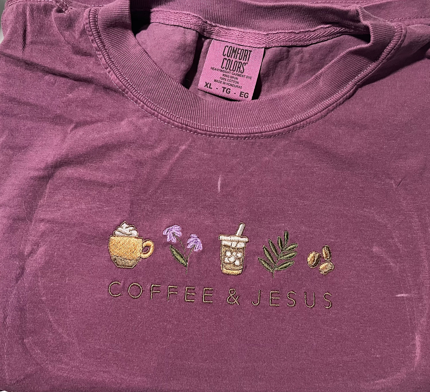 Coffee & Jesus Embroidered Tee