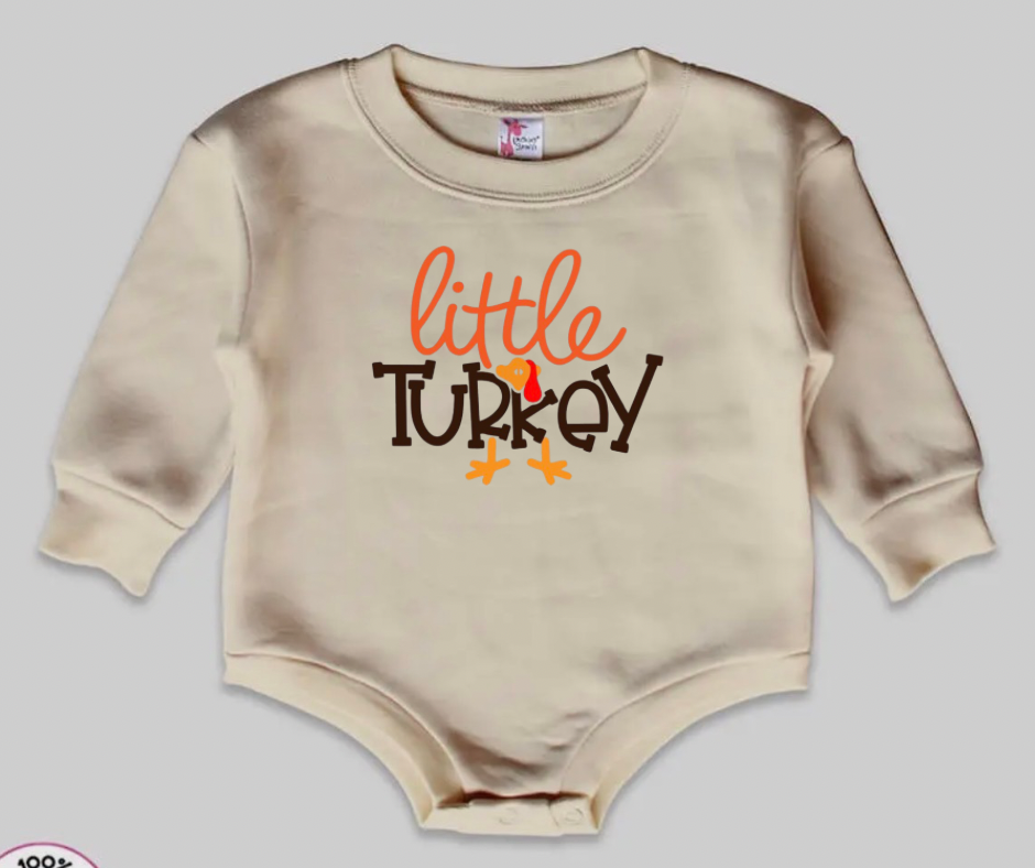 Cozy Bubble Romper- Little Turkey
