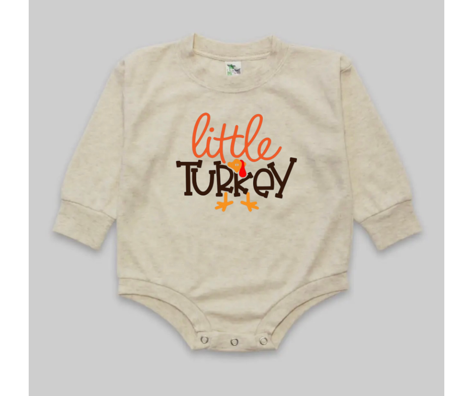 Cozy Bubble Romper- Little Turkey