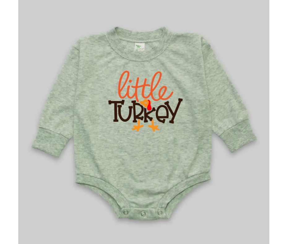Cozy Bubble Romper- Little Turkey