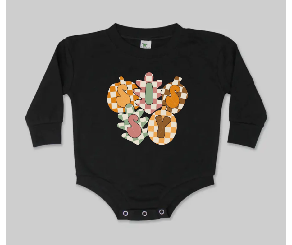Cozy Bubble Romper- Chex Acorns & Leaves