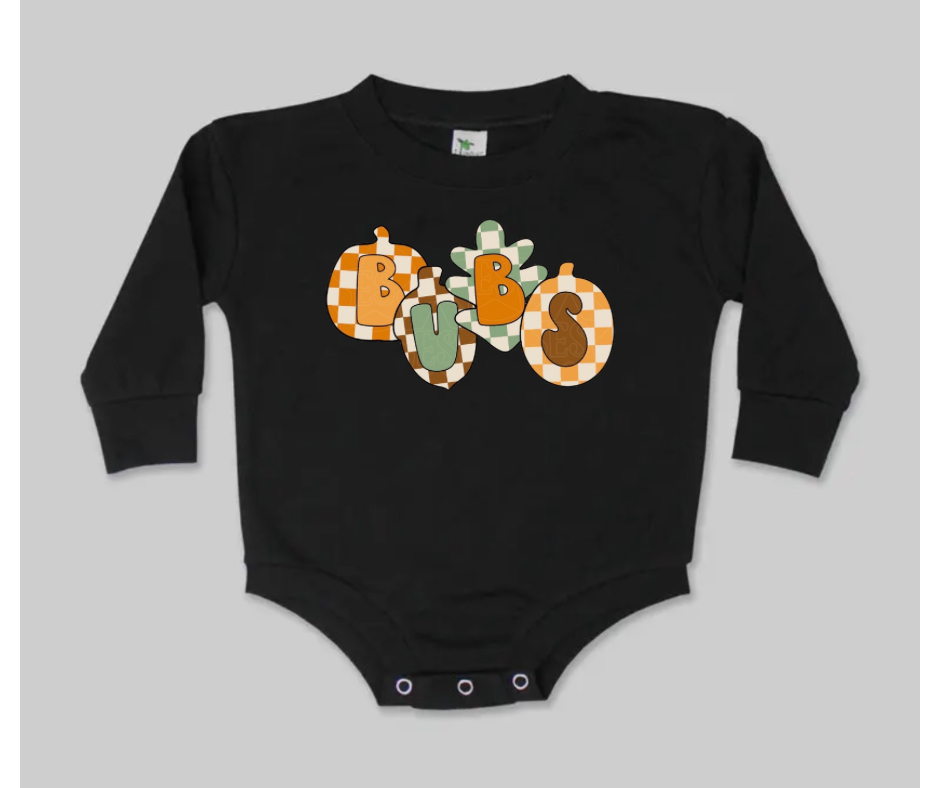 Cozy Bubble Romper- Chex Acorns & Leaves