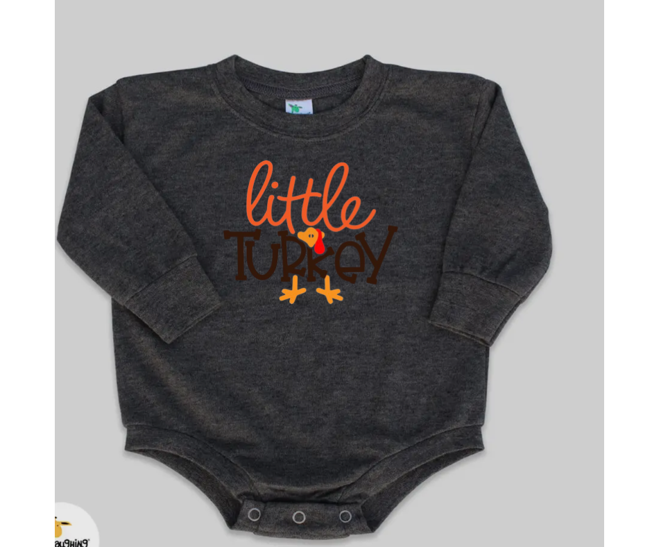 Cozy Bubble Romper- Little Turkey