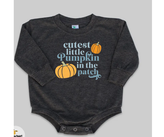 Cozy Bubble Romper- Cutest Pumpkin in the Patch