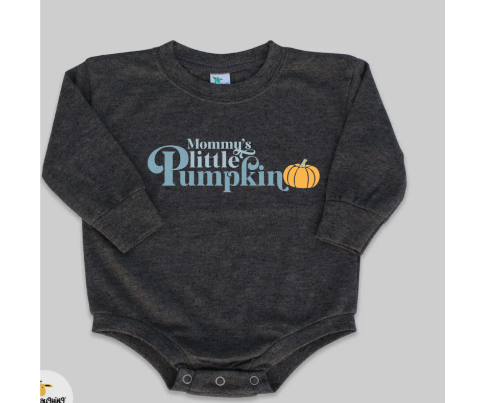 Cozy Bubble Romper- Mommy's Little Pumpkin